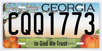 GA license plate CQQ1773