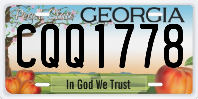 GA license plate CQQ1778