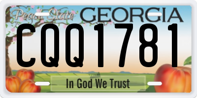 GA license plate CQQ1781