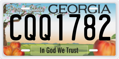 GA license plate CQQ1782