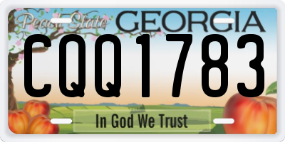 GA license plate CQQ1783