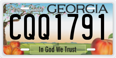 GA license plate CQQ1791