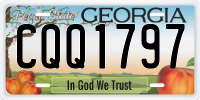 GA license plate CQQ1797