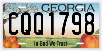 GA license plate CQQ1798
