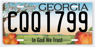 GA license plate CQQ1799