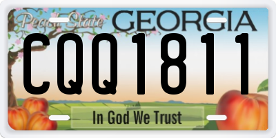 GA license plate CQQ1811