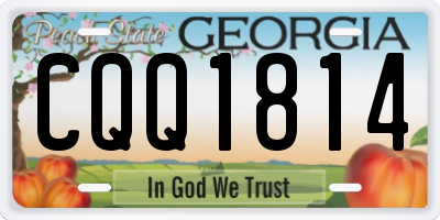GA license plate CQQ1814