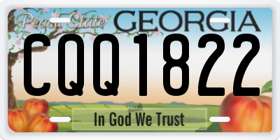 GA license plate CQQ1822