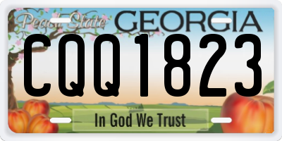 GA license plate CQQ1823