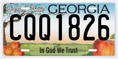 GA license plate CQQ1826