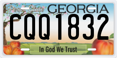 GA license plate CQQ1832