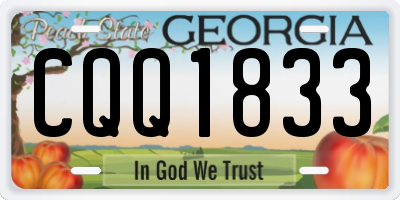 GA license plate CQQ1833
