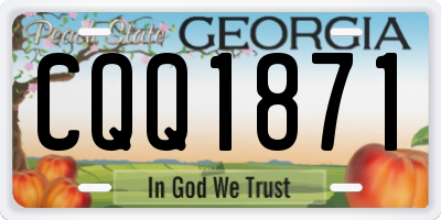 GA license plate CQQ1871