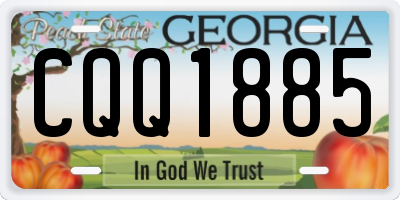 GA license plate CQQ1885