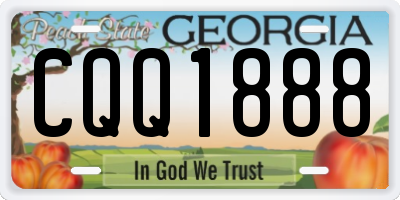 GA license plate CQQ1888