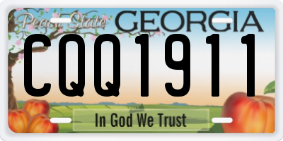 GA license plate CQQ1911