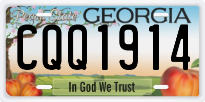 GA license plate CQQ1914