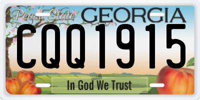 GA license plate CQQ1915