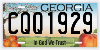 GA license plate CQQ1929