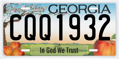 GA license plate CQQ1932