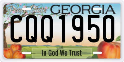 GA license plate CQQ1950
