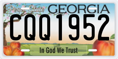GA license plate CQQ1952