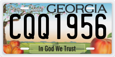 GA license plate CQQ1956