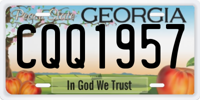 GA license plate CQQ1957