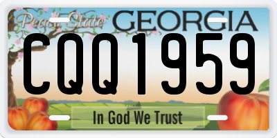GA license plate CQQ1959
