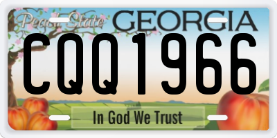 GA license plate CQQ1966