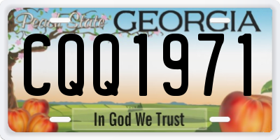 GA license plate CQQ1971