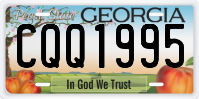 GA license plate CQQ1995