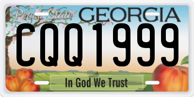 GA license plate CQQ1999
