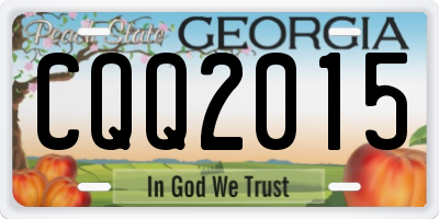 GA license plate CQQ2015