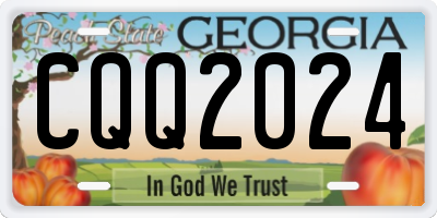 GA license plate CQQ2024