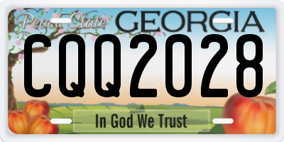 GA license plate CQQ2028