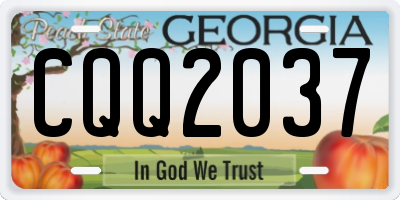 GA license plate CQQ2037