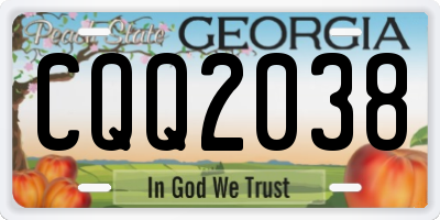 GA license plate CQQ2038