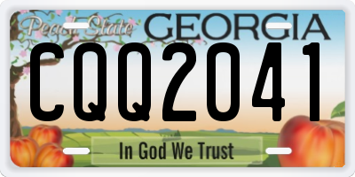 GA license plate CQQ2041
