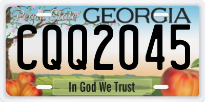 GA license plate CQQ2045