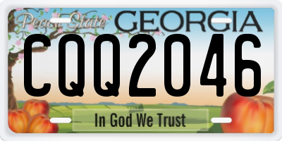 GA license plate CQQ2046