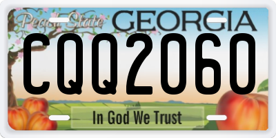 GA license plate CQQ2060