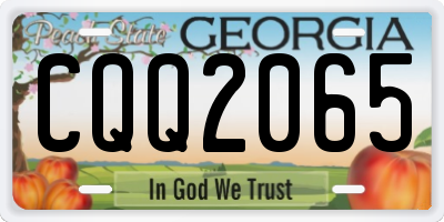 GA license plate CQQ2065