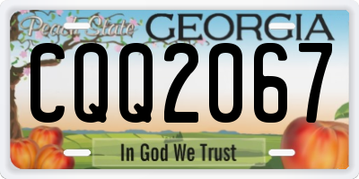 GA license plate CQQ2067