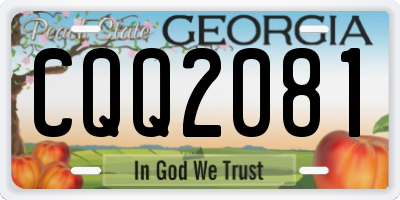 GA license plate CQQ2081