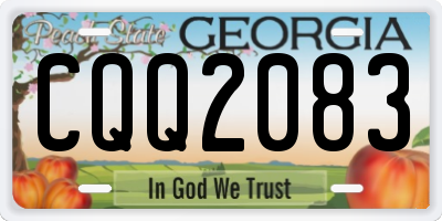 GA license plate CQQ2083