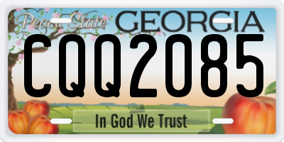 GA license plate CQQ2085