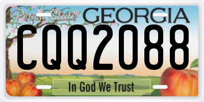 GA license plate CQQ2088