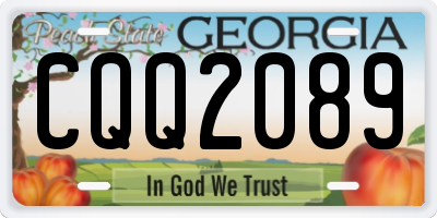 GA license plate CQQ2089
