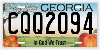 GA license plate CQQ2094